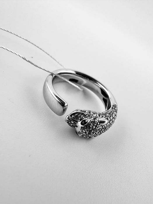 Золота каблучка біле золото кішка