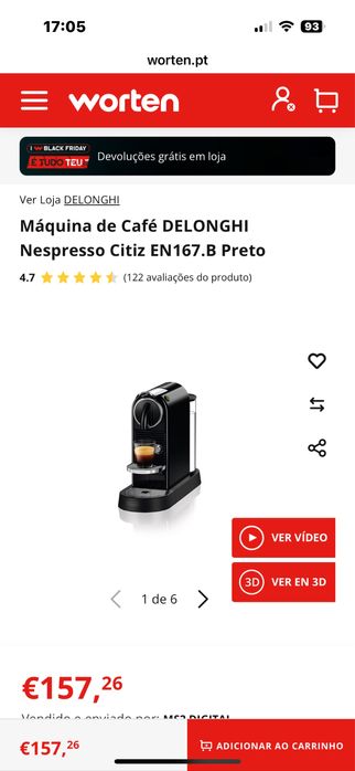 Maquina de cafe nespresso