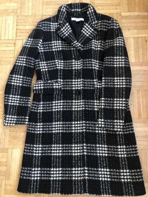 Maxmara Marella wełniany płaszcz w kratę r.38-40 polskie