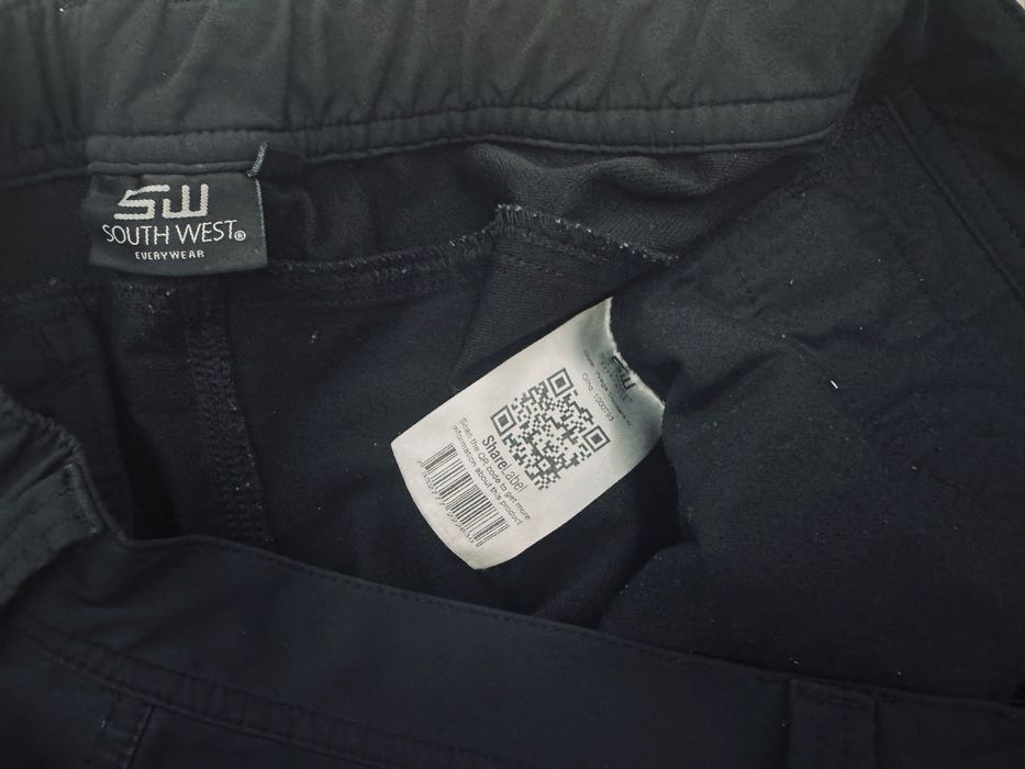 South West softshell trekkingowe M/L sportowe spodnie czarne męskie