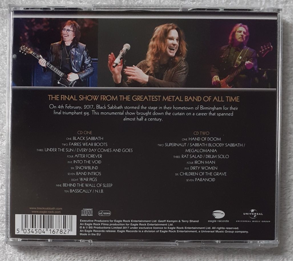 Black Sabbath – The End (4 February 2017 - Birmingham)(2CD, Album)