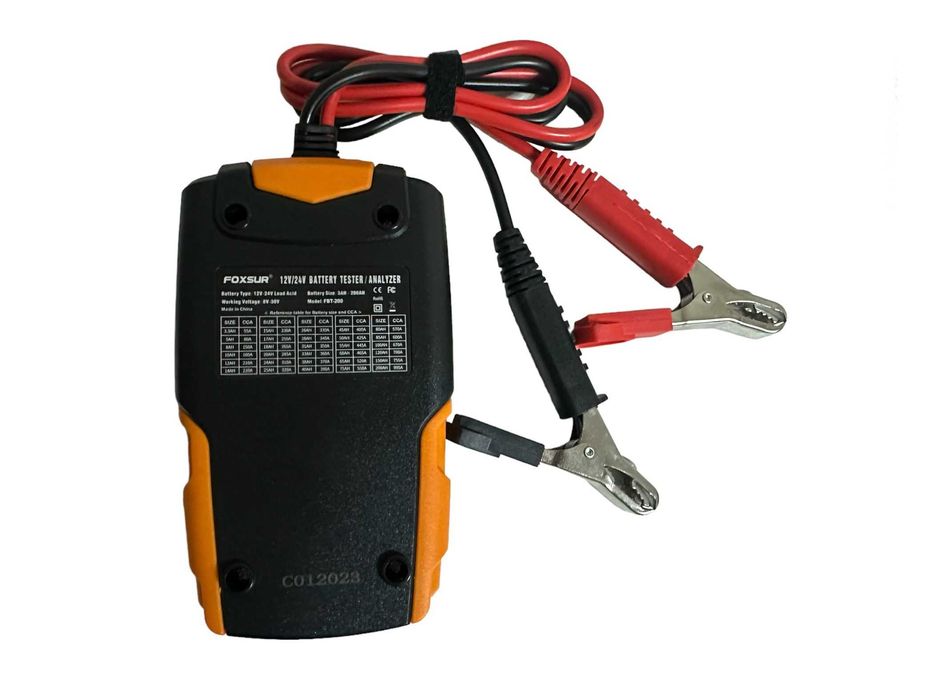 Тестер аккумуляторных батарей FOXSUR FBT200 12V/24V 3-200Ah тестер АКБ