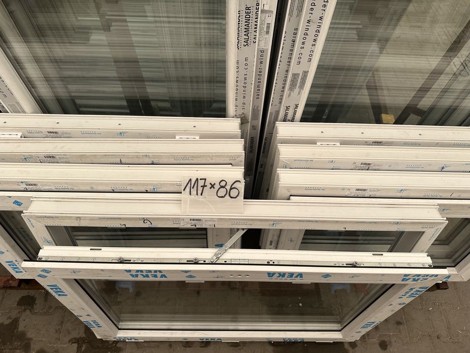 Okno PCV 117 x 86, 100 x 80 nowe, białe, dostępne inne rozmiary!!!
