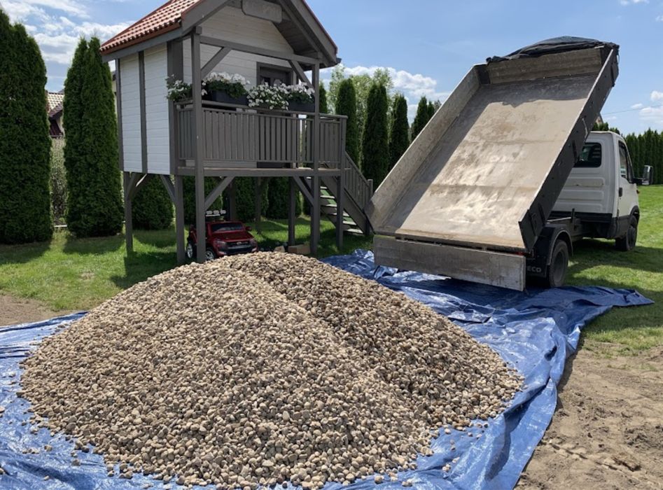 Żwir płukany/ kamień otoczak / Grys brukarski / Piasek do fugowania