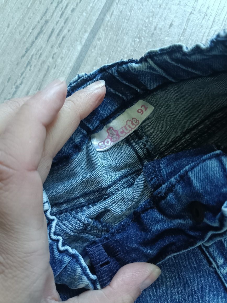 Jeansy 92 z regulacją w pasie