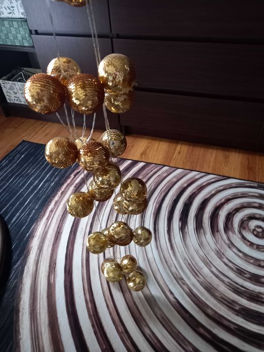 girlanda cekiny zlote