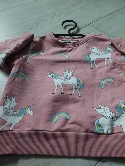 Bluza dziewczęca, sweter, bluzka z długim rękawem, H&M, 80/86