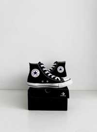 Converse 38 Wysokie Czarne 24.5cm Klasyczne Trampki All Star