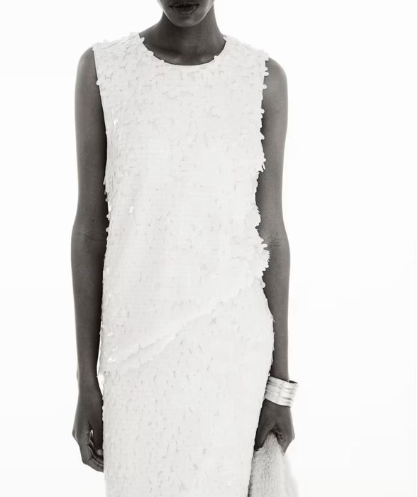 Блуза топ майка H&M в пайетках святкова блуза в паєтках лелітки