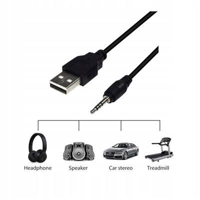 Kabel USB 2.0 do Mini Jack 3.5mm Aux 60cm