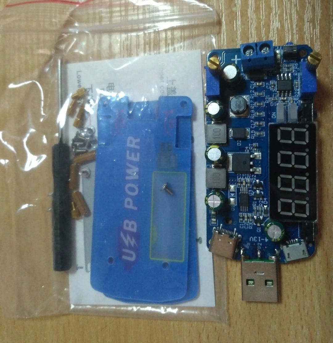 USB Понижающе - повышающий преобразователь ZK-DP2F, триггер QC,15 watt