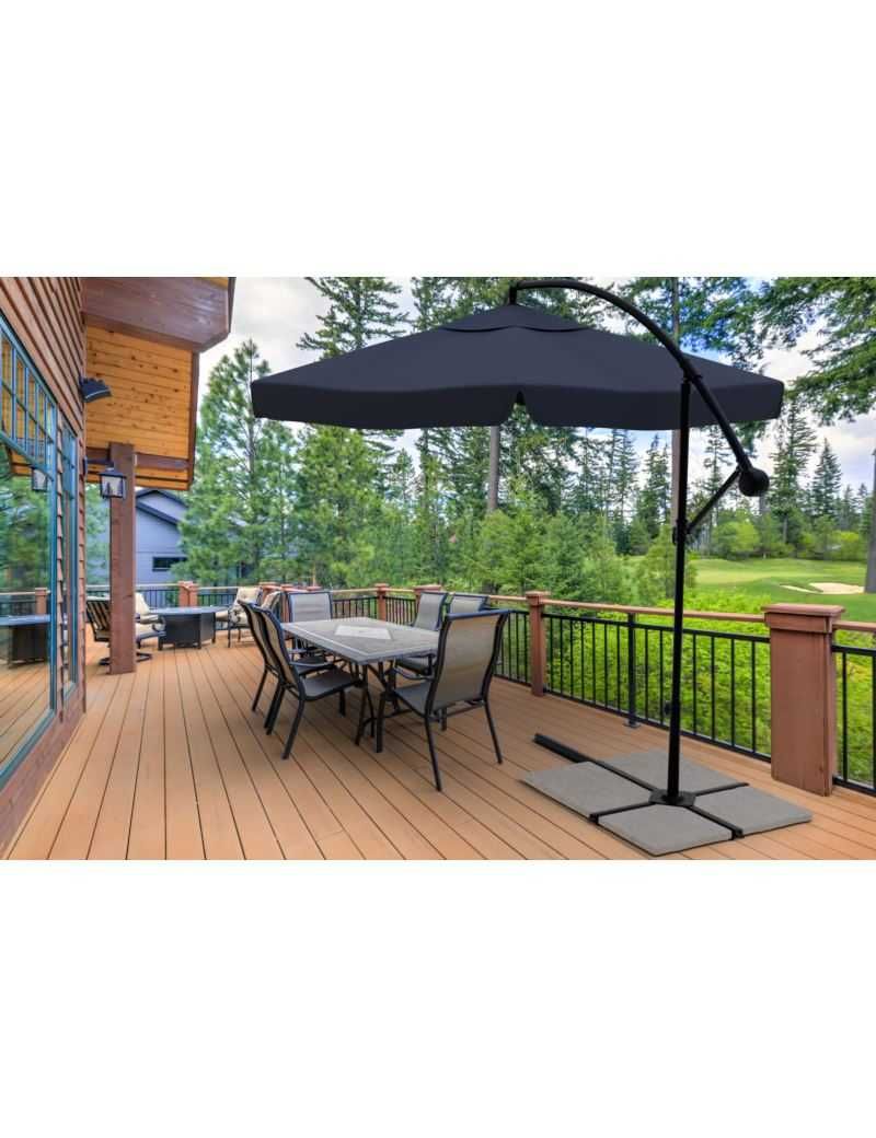 Parasol Ogrodowy Na Wysięgniku Duży Składany 350cm+ Pokrowiec 3 Kolory