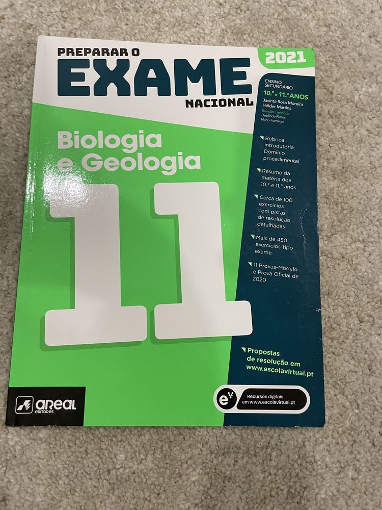 Livro Preparar o exame biologia e geologia 11ºano 2021