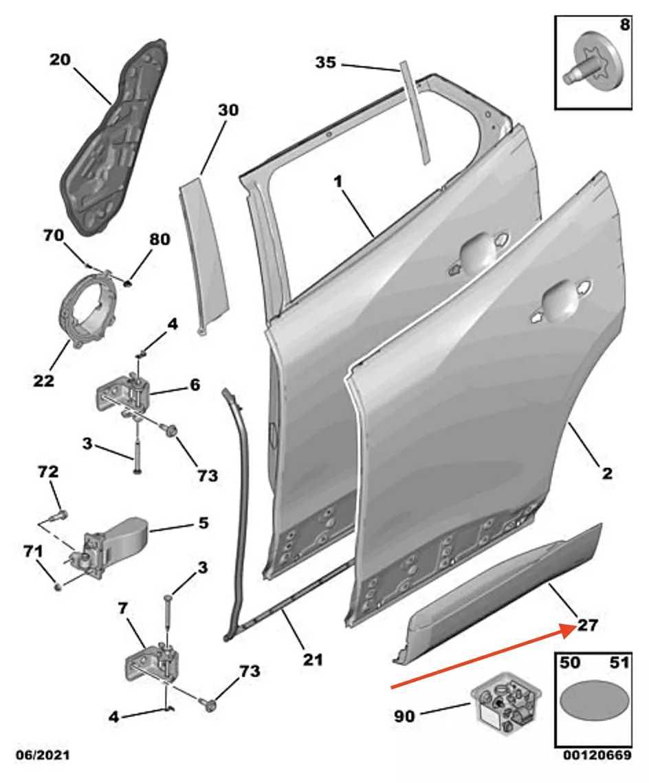 Friso Porta Trás Esq PEUGEOT 2008 II 19-