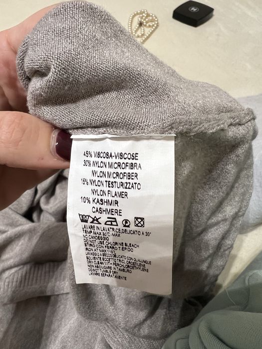 Wiskoza kaszmit sukienka tunika golf uniwersalna beżowa