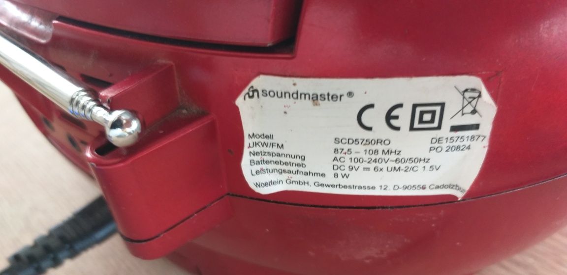 Radio radioodtwarzacz bumbox USB soundmaster
