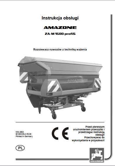 Instrukcja Obsługi AMAZONE  ZA-M 1500 PROFIS PL