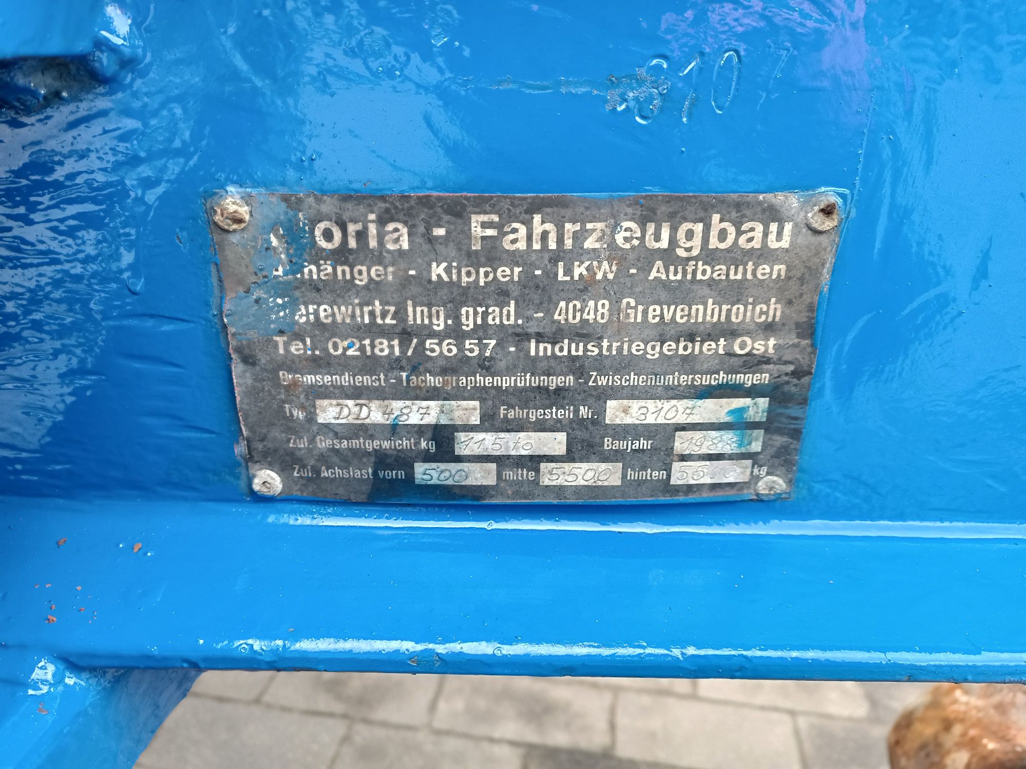 Przyczepa rolnicza GLORIA DD487 paka 248cm X 890cm  DMC 11500kg