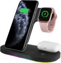 Бездротовий зарядний пристрій 3 в 1 для iPhone, AirPods, Apple Watch