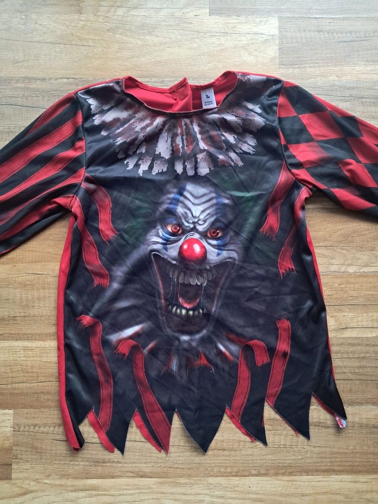 Clown 134 140 przebranie 9 10 joker klaun haloween karnawał bal