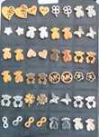 Brincos e pulseiras em aço (ursinho)