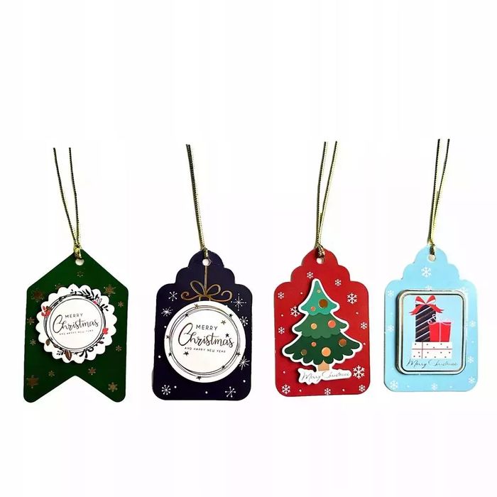 Tagi prezentowe Świąteczne 8szt. incood.