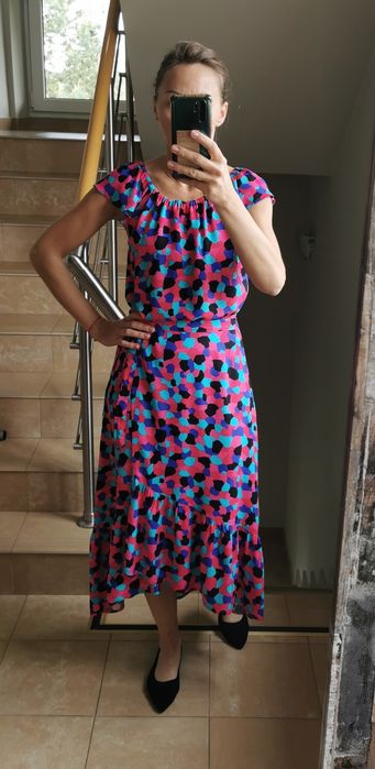 Kolorwa bluzka i spódnica hiszpanka 36