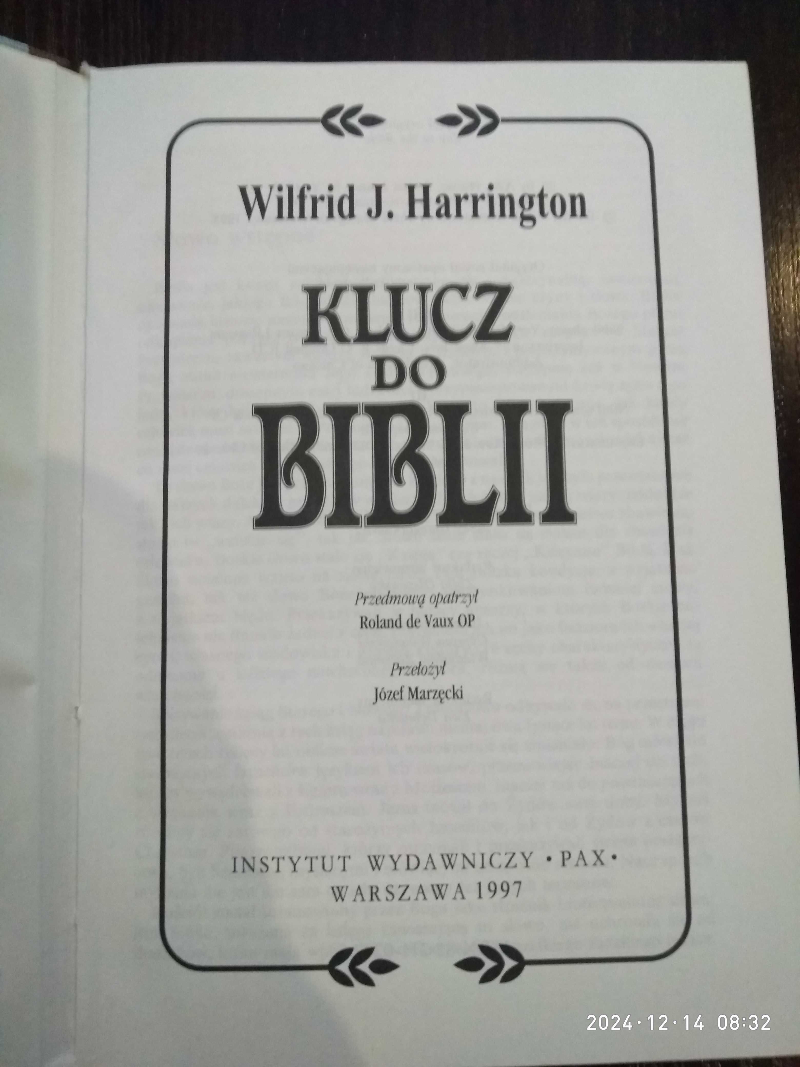 Klucz do Biblii Wilfrid J. Harrington