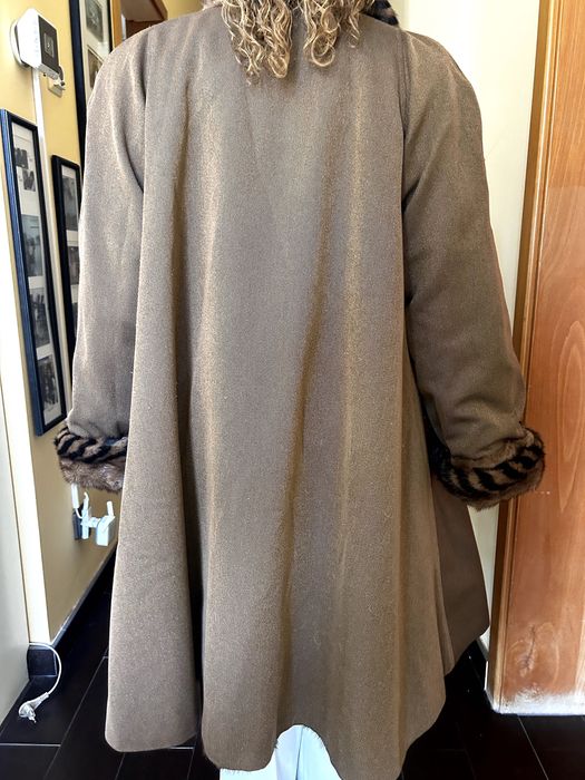 Casaco vintage reversível Pele de Vison, 110 cm (Como Novo)