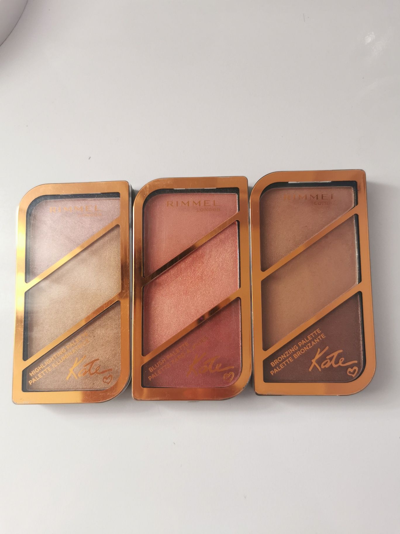 RIMMEL by Kate/zestaw 3 sztuk paletek/bronzery, róże i rozświetlacze