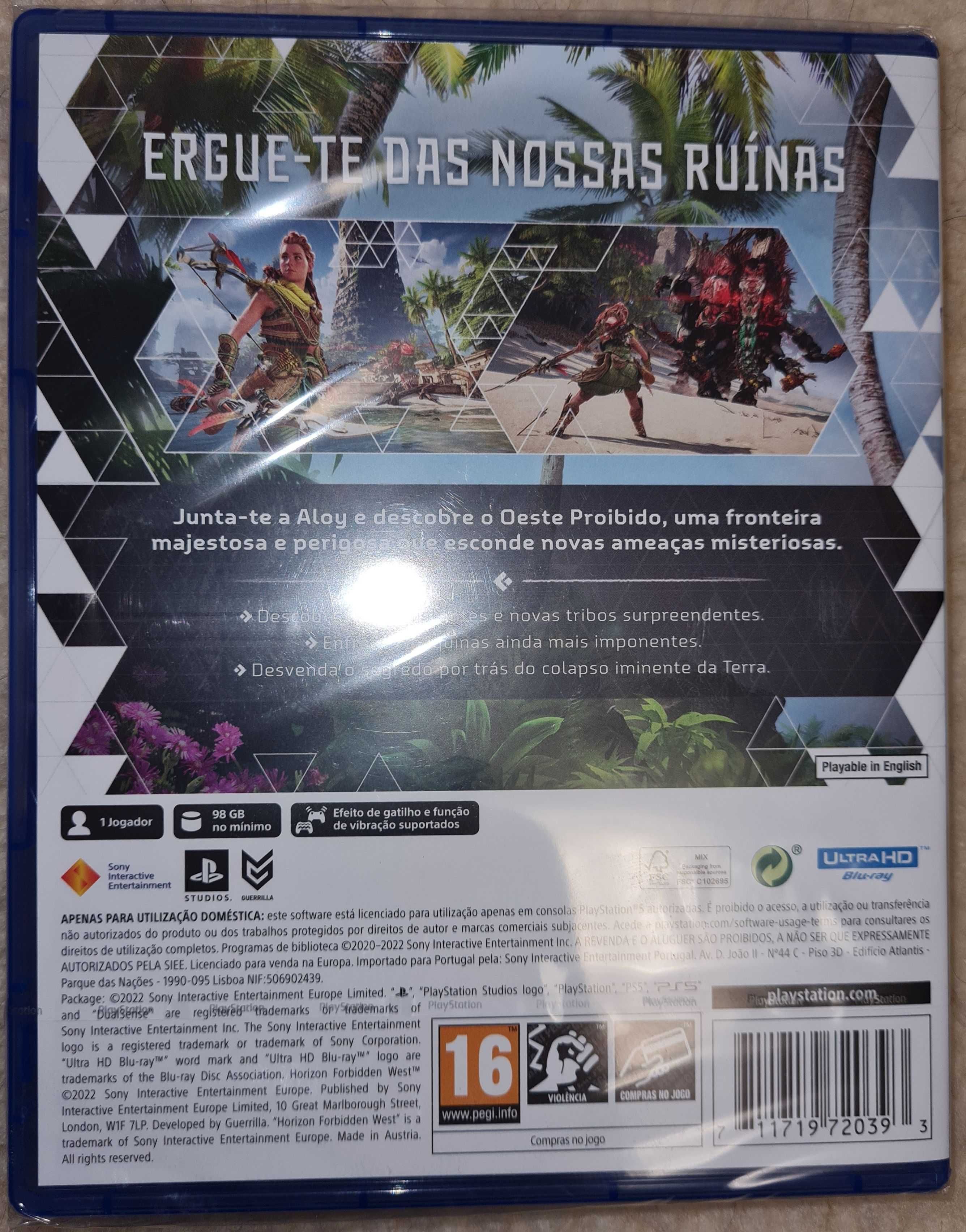 Horizon Forbidden West PS5 Novo Selado C/ selo IGAC