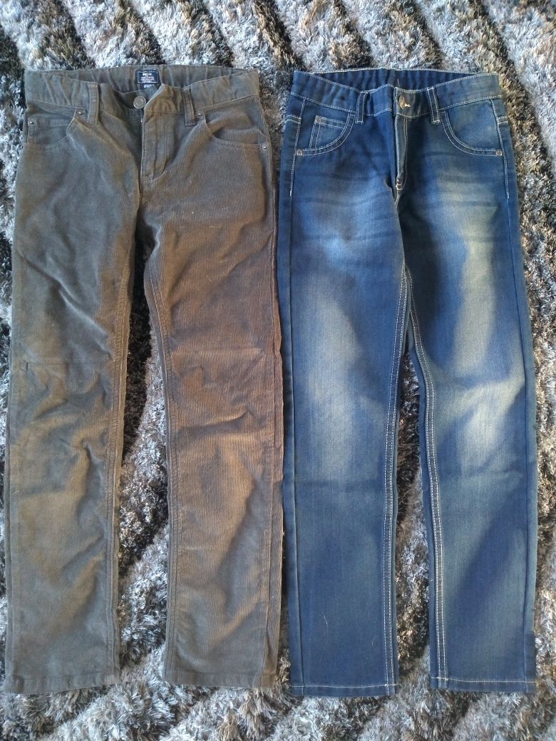 Spodnie jeansy sztruksy dla chłopca 134/140