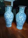 Par de Jarras Decorativas em Porcelana - Estilo Chinês Tradicional