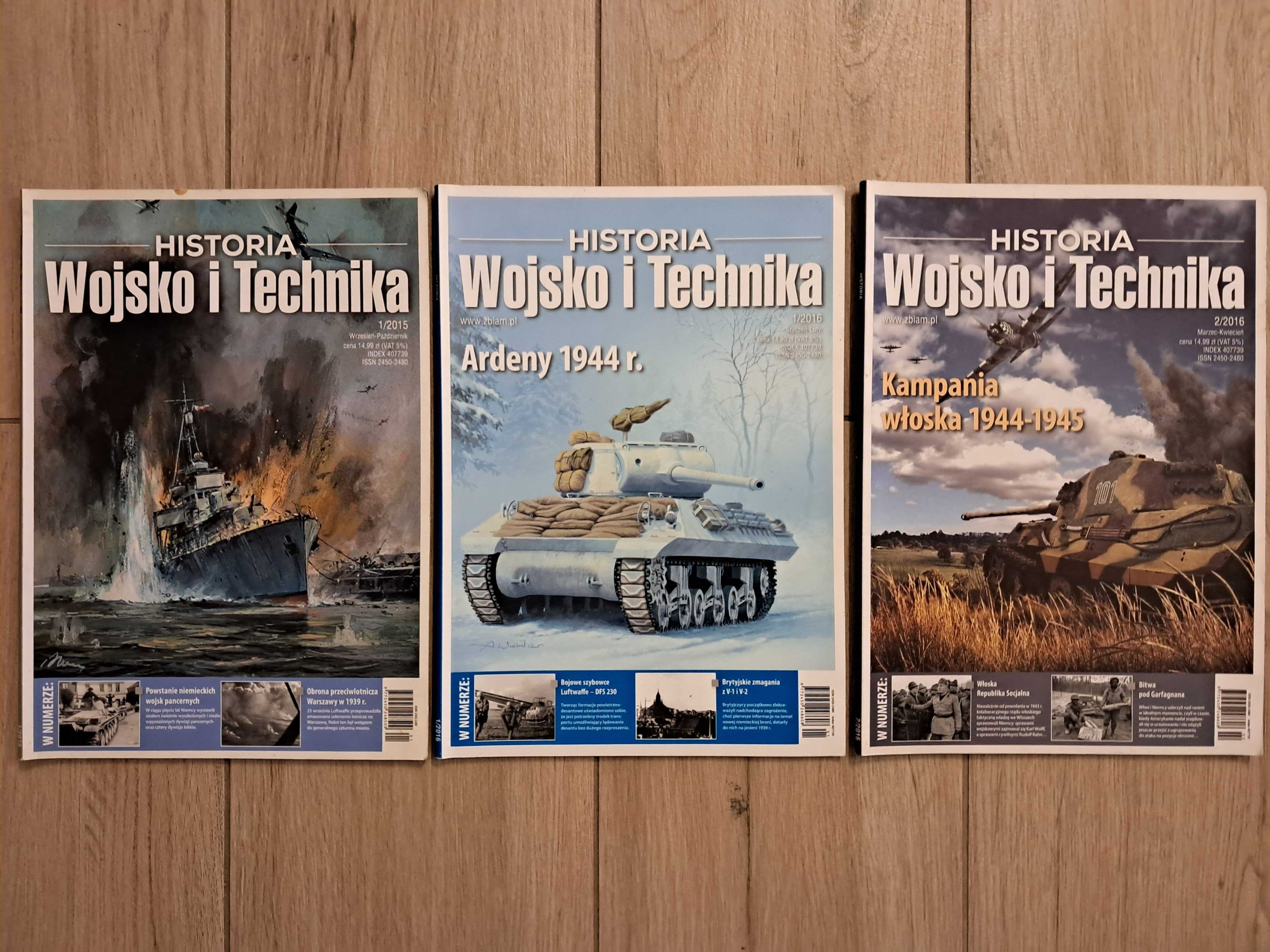 Historia Wojsko i Technika - 3szt - 1/2015 , 1/2016 , 2/2016