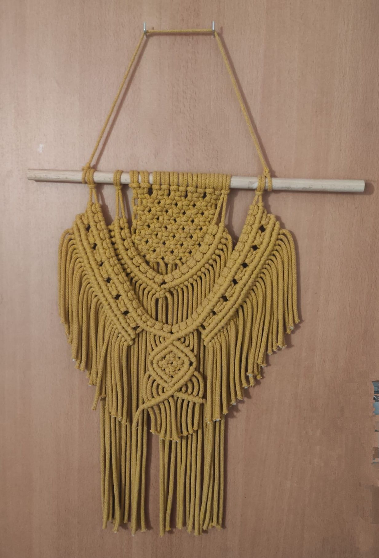 Makrama musztardowa musztarda 100cm