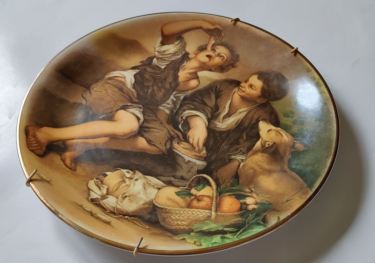 Angielski talerz do zawieszenia Debonair Pottery porcelana ozdoba domu