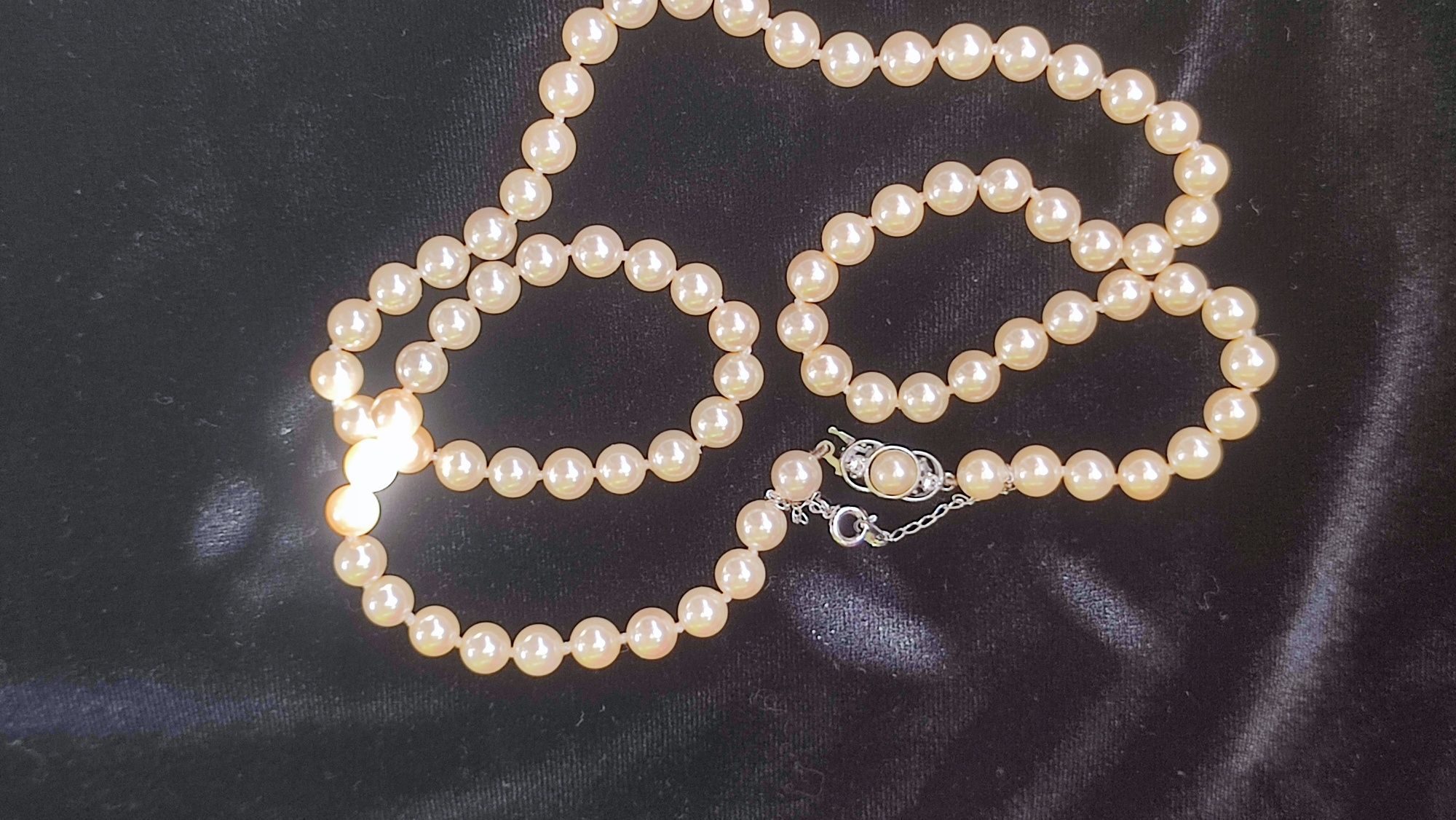 Piękny Naszyjnik Perły Vintage Majorica