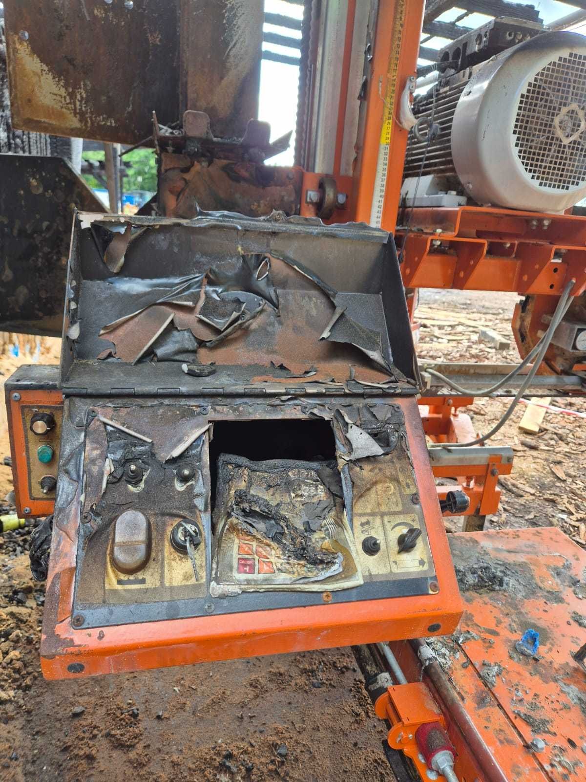 Trak Wood-Mizer LT70ME20SAH3-SWR po pożarze