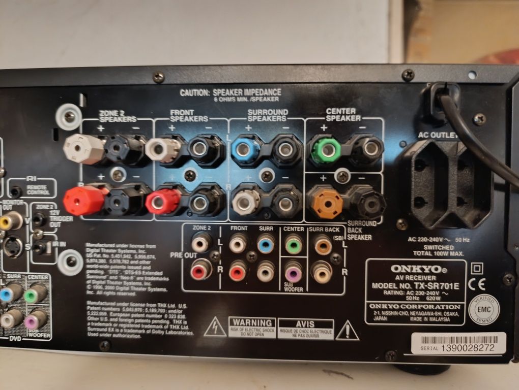 Amplituner kina domowego Onkyo tx sr701E