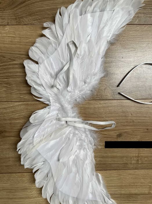 Skrzydła Anioła Strój Aniołka zestaw skrzydełka aureola różdżka