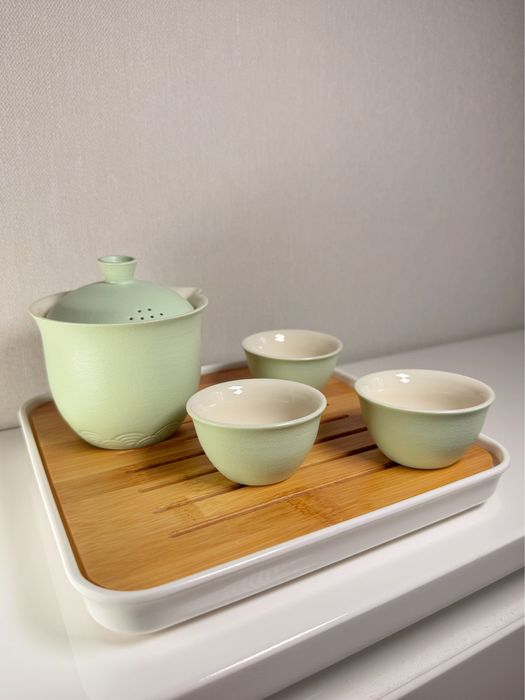 Дорожній чайний набір + чабань + ніж для пуєру