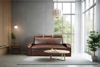 Sofa 3os 200cm skórzana, kanapa ze skóry, funkcja spania