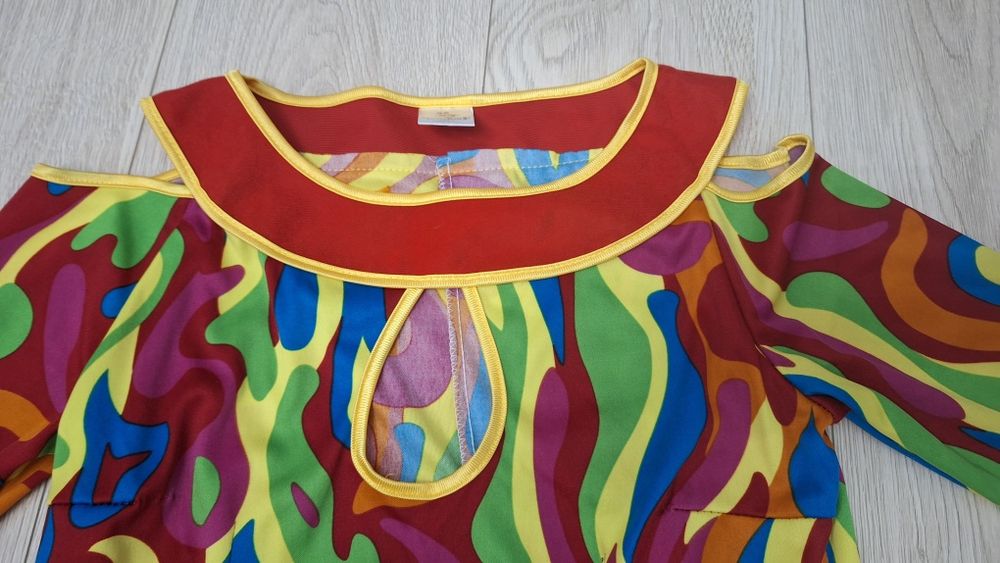 Sukienka hipiska, lata 80- te, bał, zabawa