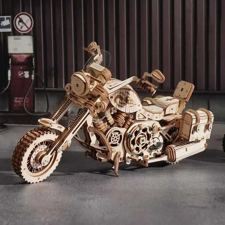 Drewniane Puzzle Robotime 3D Model Motocykl Cruiser Motor Harley 420el