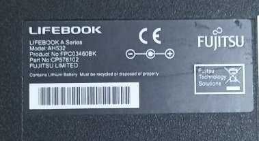 Fujitsu Lifebook AH532 целиком по частям (разборка)