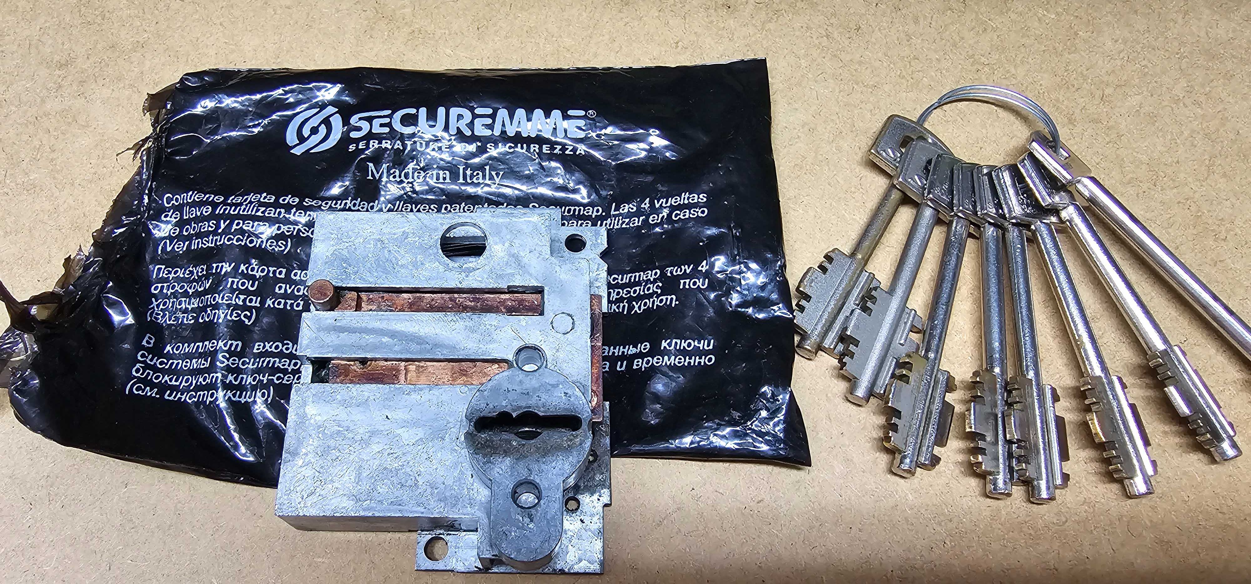Núcleo/segredo de fechadura de Segurança Securemme com 9 chaves