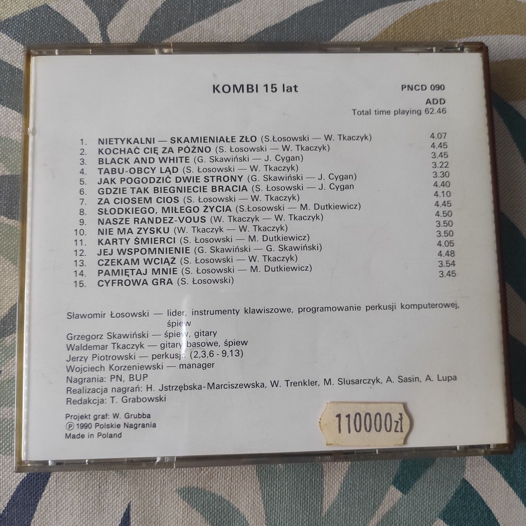 Kombi 15 lat płyta CD Polskie Nagrania 1991 r.