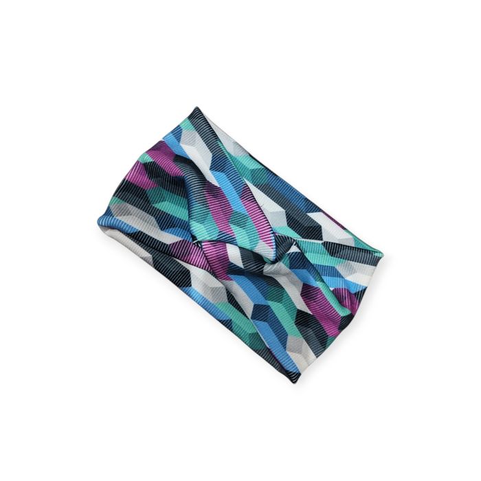 Szeroka opaska przeplatana na głowę turban dla dziewczynki uniwersalny