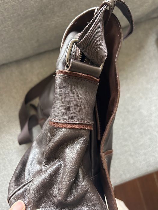 Mala / pasta castanha em pele Tous