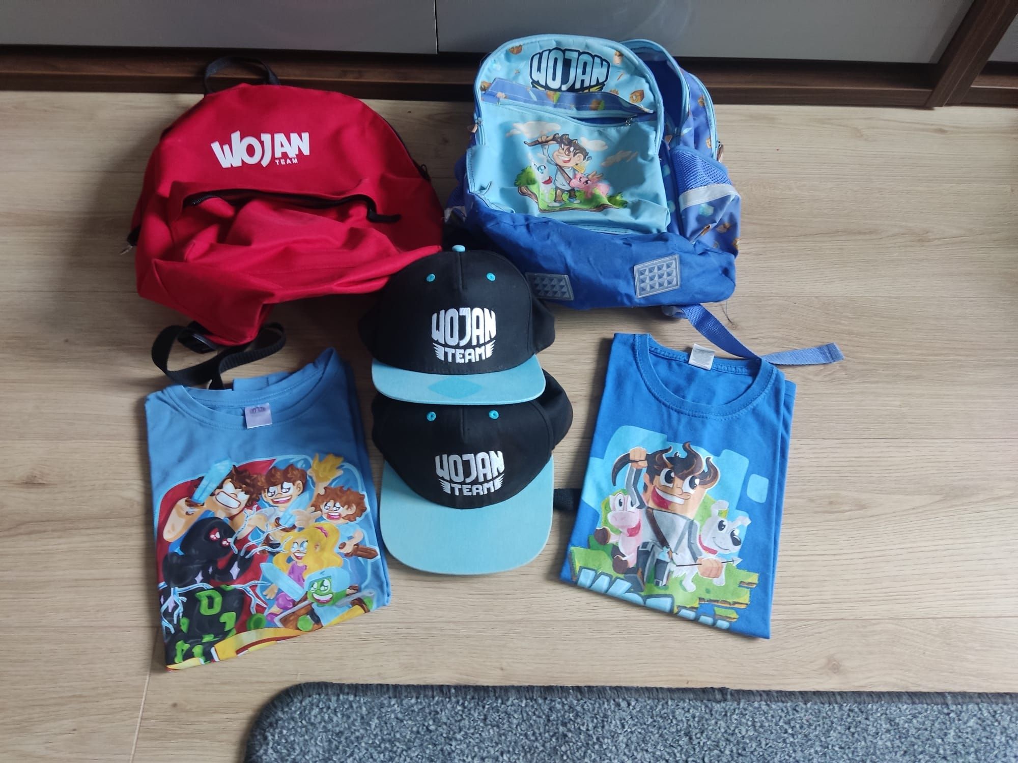 Wojan team zestaw t-shirty plecaki czapeczki